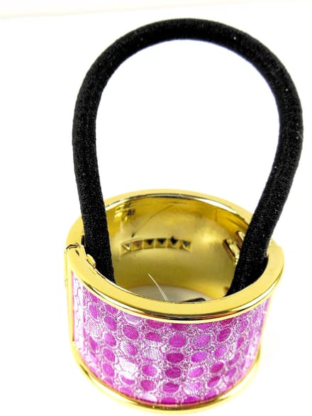 Staartklem glitter donkerroze puntjes