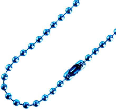 10 stuks - 10 cm - Kogelketting met sluiting / kogeldiameter 2,4 mm - Blauw