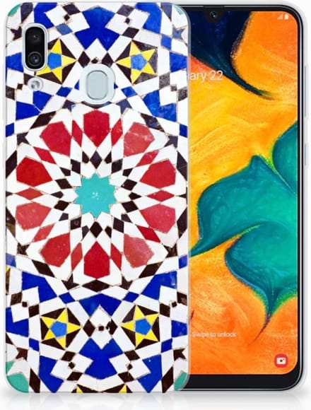 Samsung Galaxy A30 TPU Siliconen Hoesje Mozaïek
