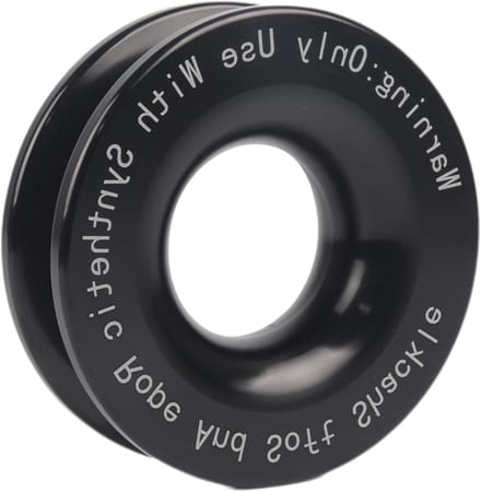 Herstelring met beugel - Lieraccessoire set - Voertuig slepen - Aluminiumlegering - 40 lbs capaciteit - Zwart