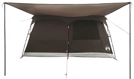 vidaXL - Familietent - 6-persoons - Bruin - Grijs - Polyester
