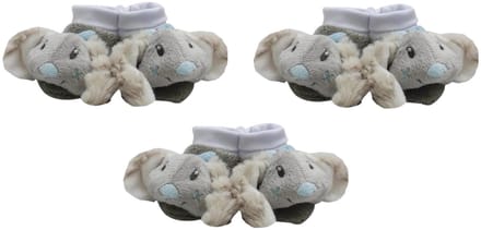 Konijntje - slippers - pantoffels - grijs - set van 3 paar