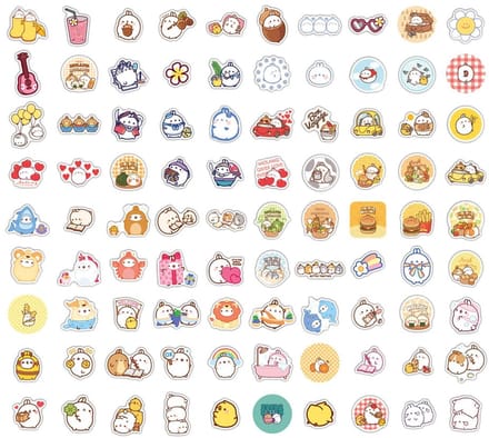 Sakami Merchandise Molang Sticker Pack Sweet Moments Patches & Stickers