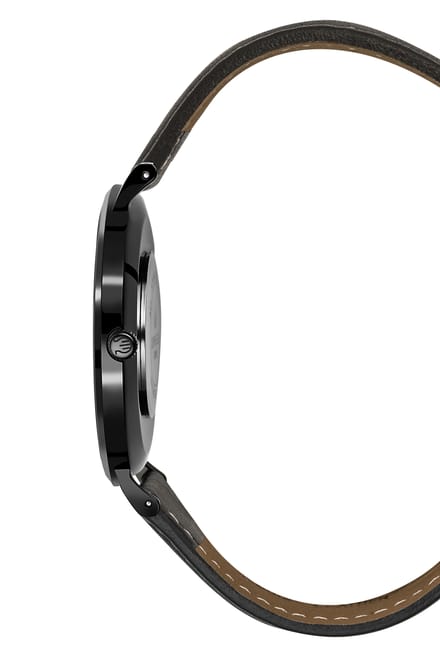 Orphelia Blackline OR61801 Horloge - Leer - Groen - Ø 41 mm