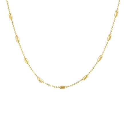 YO&NO - Ketting - Zilver verguld - Staafjes - 2,0 mm - 40 + 4 cm - Zilver 925