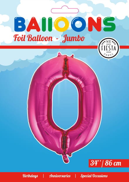 Folieballon 34" nmr. 0 - Roze