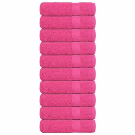 vidaXL - Handdoeken - FROGN - 10 - st - 50x100 - cm - 360 - g/m² - roze
