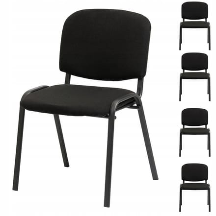 Bankietowo ISO - Conferentiestoel - Zwart - Ergonomische Constructie - Met Atest