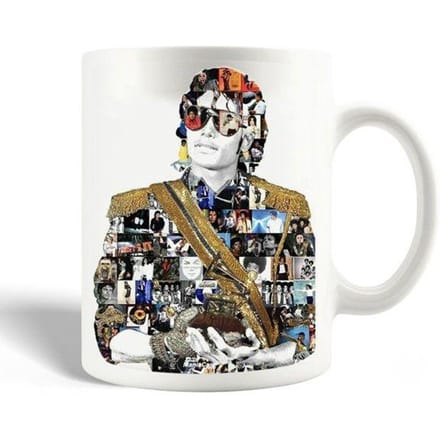 Mug en céramique - MANIACASE - Michael Jackson Legend - Blanc - 30 cl - Compatible lave-vaisselle et micro-ondes blanc