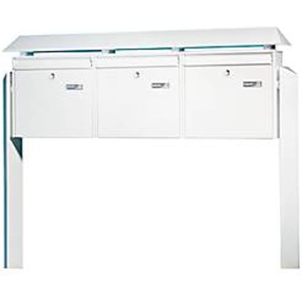 Brievenbus-unit Terzo, 3-voudig, wit