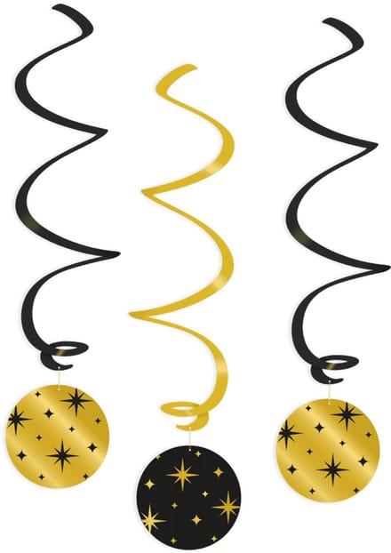 Paperdreams - Swirl decorations gold/black - Stars