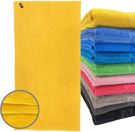 iSleep Strandlaken Schelp - 100x200 cm - Geel
