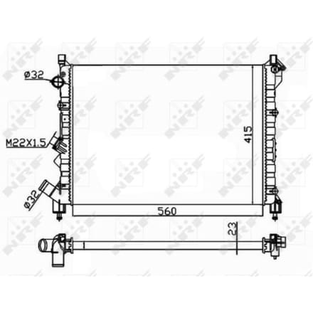 Radiator, motorkoeling Economy Class NRF 58943A