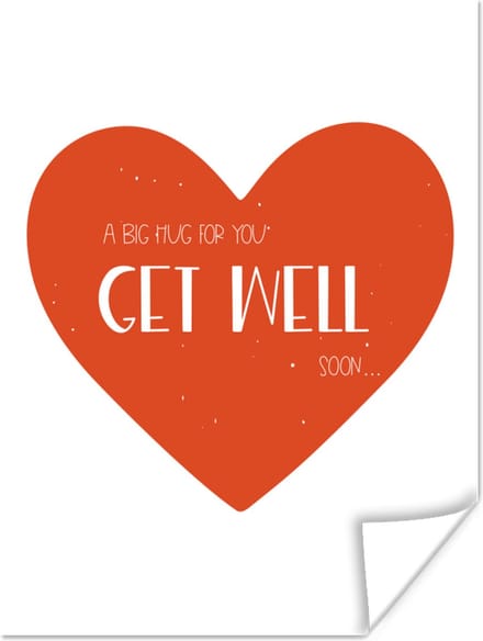 Poster Sterkte - Quotes - Hartje - Knuffel - 60x80 cm
