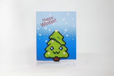 Diamond Painting Happy Winter wenskaart