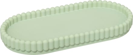 5Five Bonbon Zeepbakje - Geribbeld - 19x9x2cm - Groen