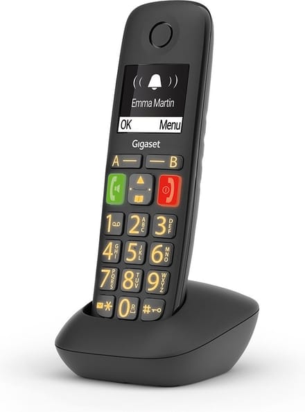 Gigaset E290 Analoge-/DECT-telefoon Nummerherkenning Zwart