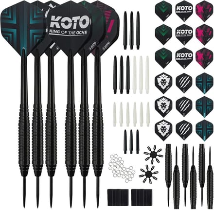Complete Dartset met 2 Steeltip Darts en 90 Accessoires