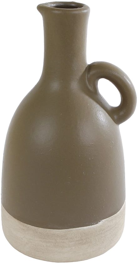Vaas decoratie Nico S aardewerk leem beige 16x15x28cm speelgoed.