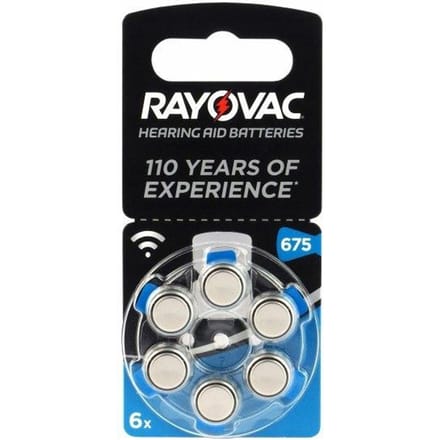 Rayovac 675 Cochlear Implant Pro Plus hoorbatterijen - 6stuks