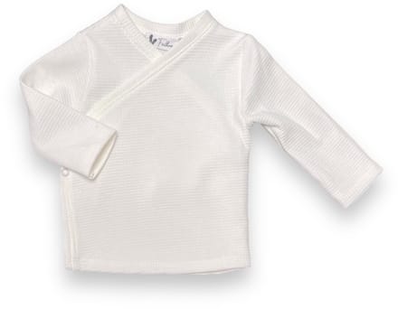Overslagshirtje - Waffle - Ecru - maat 62/68