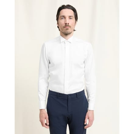 OLYMP Signature Overhemd, Tailored Fit, Signature Vadermoordenaar, Champagne