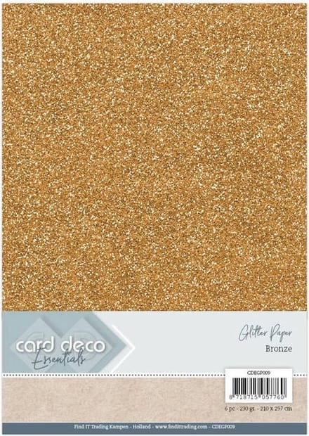 A4 Brons Glitter Papier
