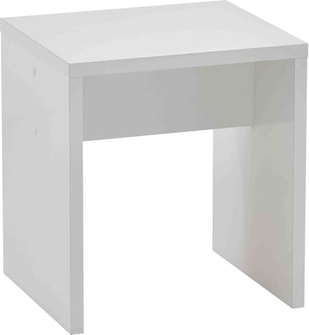 Bijzettafel Liv Wit - Vierkant - 40x35cm - Hoogte 44.2 cm