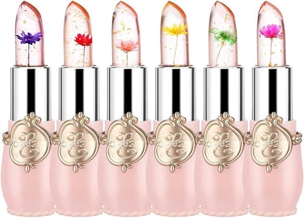 6x Voedende Langhoudende Lippenstift Set met Kristalbloem Extract