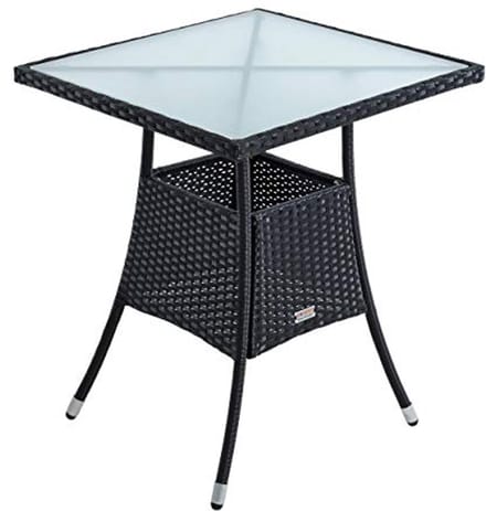 Moderne Polyrattan Bijzettafel 60x60 cm - Stijlvolle Tuinmeubelen