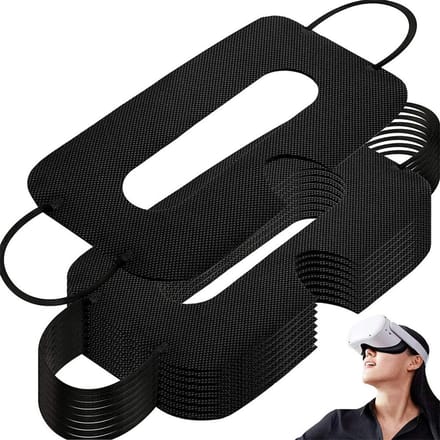 Disposable 3D VR Protection Pads Nonwoven Universal Eye Pad for VR One time VR Eye Patches black