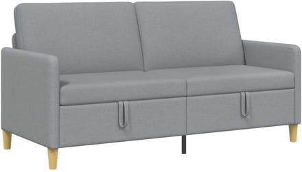 vidaXL - Sofa - met - Opbergruimte - Lichtgrijs - 172 - x - 78 - x - 87 - cm - Polyester