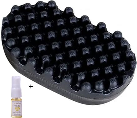 Aurgan - Twist Borstel - Rubber Afroborstel - wasbaar - inclusief 10ml Aurgan arganolie haarolie