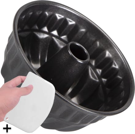 COOCK - Bakvorm - Tulband - Taartvorm met Antiaanbaklaag - 23 cm Diameter - Cakevorm - Incl. Deegschraper & E-Book