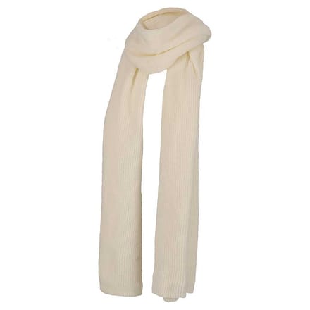 Morethansocks - Sjaal Dames - Ribbed - One Size - Whoolwhite - sjaal dames winter - sjaals - sjaal winter - sjaaltjes dames