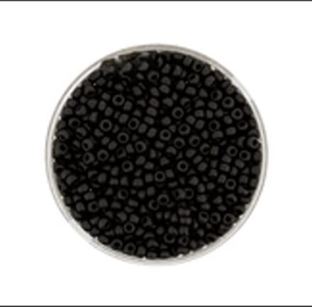 9660-834 Jap. Miyukirocailles - 2,2mm - mat black - 12 gram