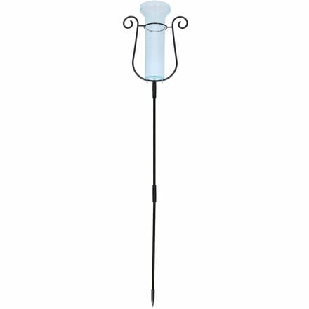 Bellatio design Regenmeter - 75 cm - groen met zwart - stevige aardpin