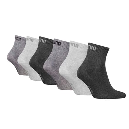 Puma - Unisex Sokken in kwartlengte - 6 Pack - Maat 43-46