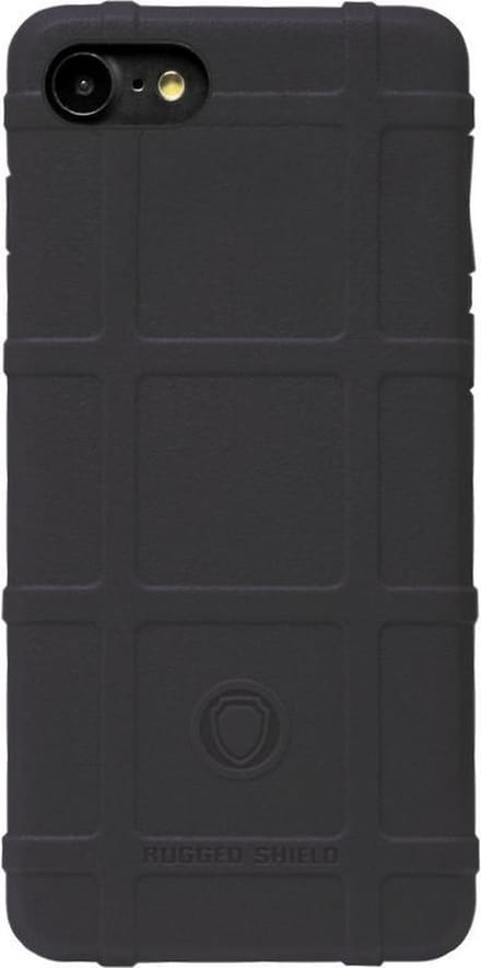 RUGGED SHIELD Rubber Bumper Case Hoesje Geschikt voor iPhone 8 Plus/ 7 Plus - Zwart