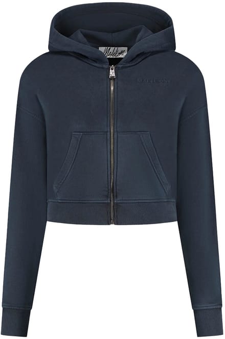 Malelions cropped zip hoodie in de kleur blauw.