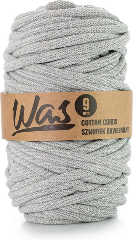 Was - Touw - katoenen - koord - Katoenkoord - macramé - 9 mm x 50 m - grijs