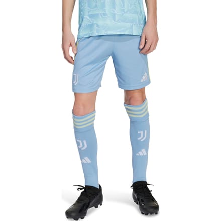 Adidas Juventus Korte Broeken Kinder - Blauw - Maat 159 - 164 CM - Poly Mesh