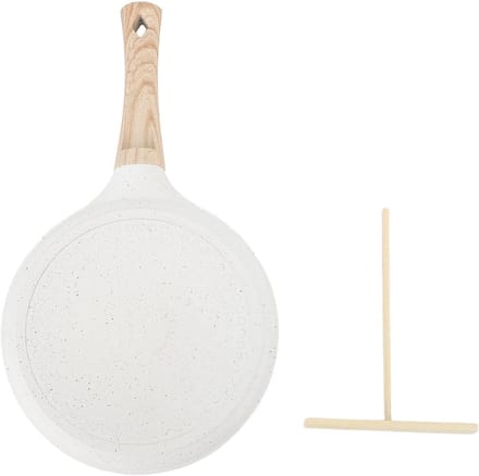 Pannenkoekenpan Aluminium - Crêpe pan - Thuis koken - Ergonomische handgreep - 21 cm - Zwart