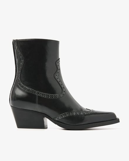 VIA VAI Do Aiden Enkellaarsjes Dames - Leer - Metallic - Maat 41