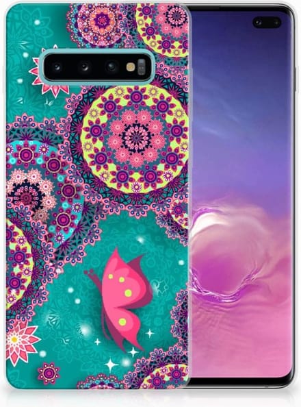Samsung Galaxy S10 Plus Hoesje maken Cirkels en Vlinders