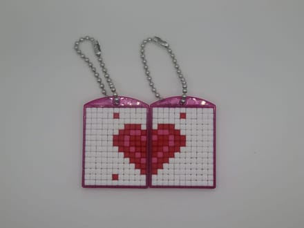 Sleutelhanger setje, Hart, Beste vrienden