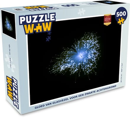 Puzzel Gloed van glasvezel voor een zwarte achtergrond - Legpuzzel - Puzzel 500 stukjes