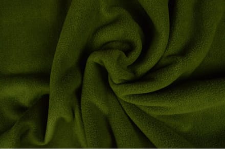 10 meter fleece stof - Mosgroen - 100% polyester