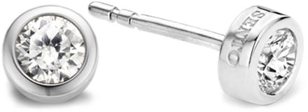 TI SENTO Dames Oorbellen - 925 zilver - Zirconia wit - 7597ZI