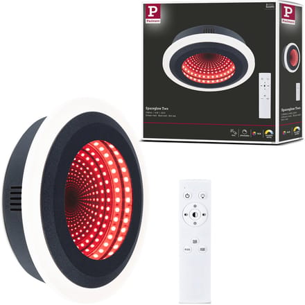 Paulmann 71037 Spaceglow LED-plafondlamp LED LED vast ingebouwd 14 W Zwart (mat)
